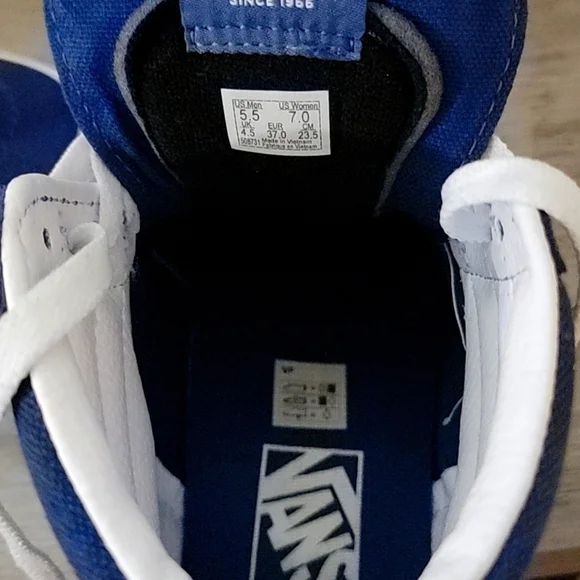 VANS Men's Sk8-Hi Sport Stripes Suede / Canvas High Top Sneaker - Picture 8 of 8